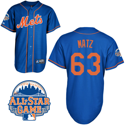 Steven Matz #63 Youth Baseball Jersey-New York Mets Authentic All Star Blue Home MLB Jersey